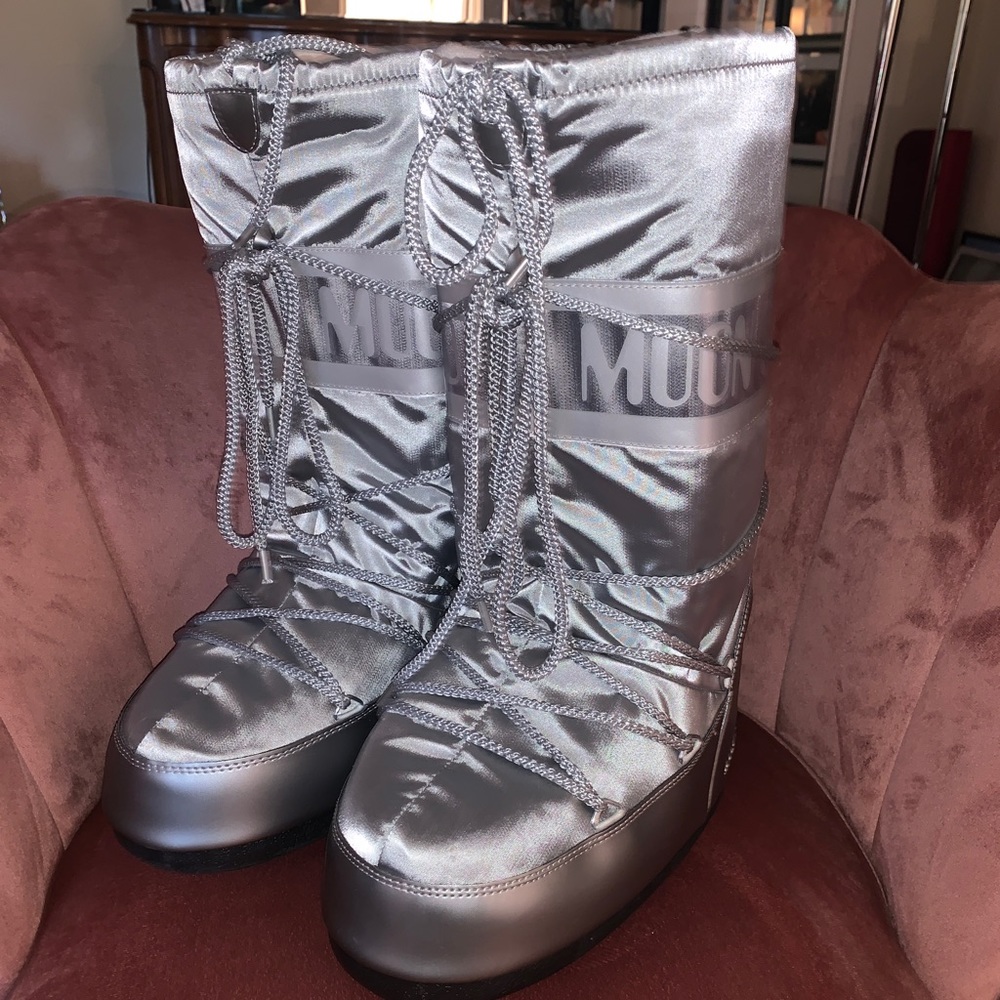 Silver moon boots
